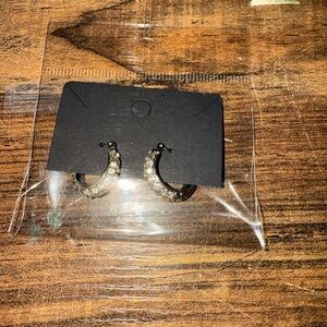 Elegant Black and Silver Hoop Earrings